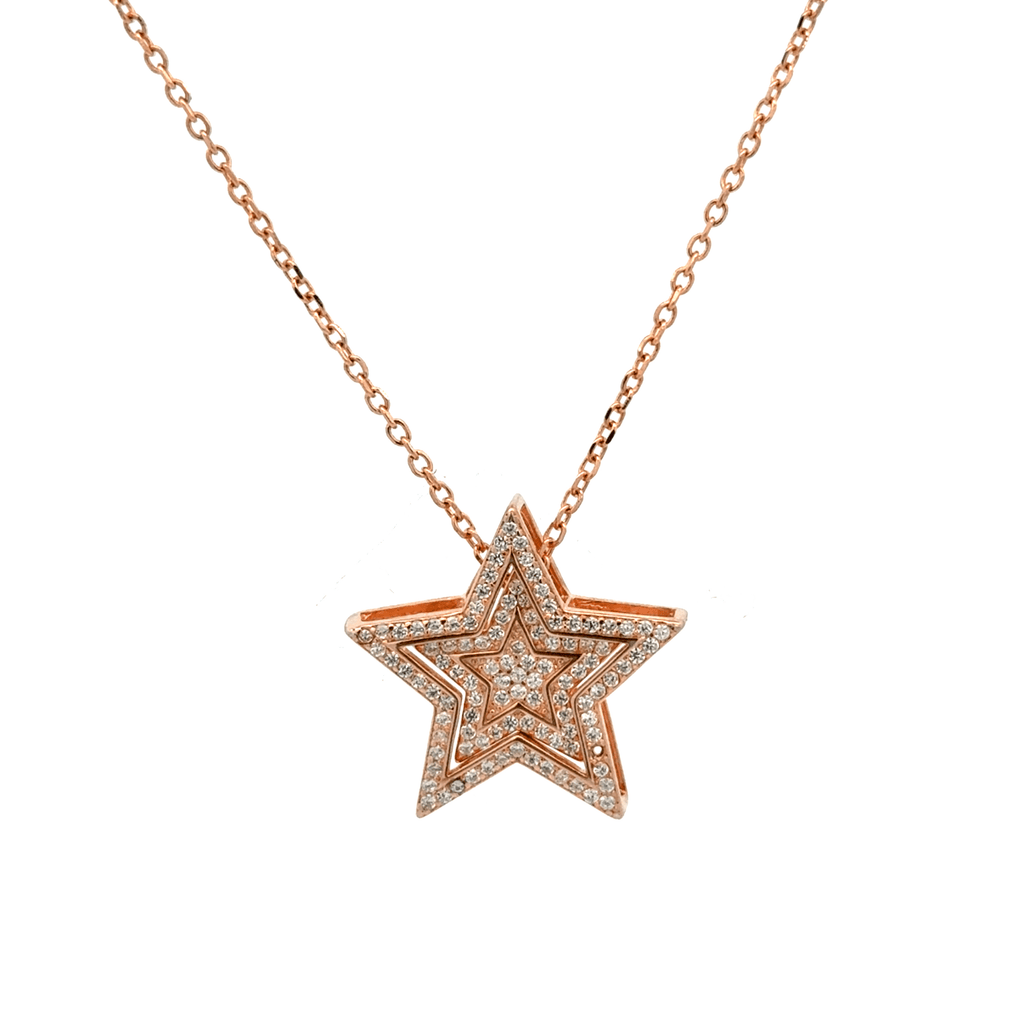 Rosegold star chain with pendent