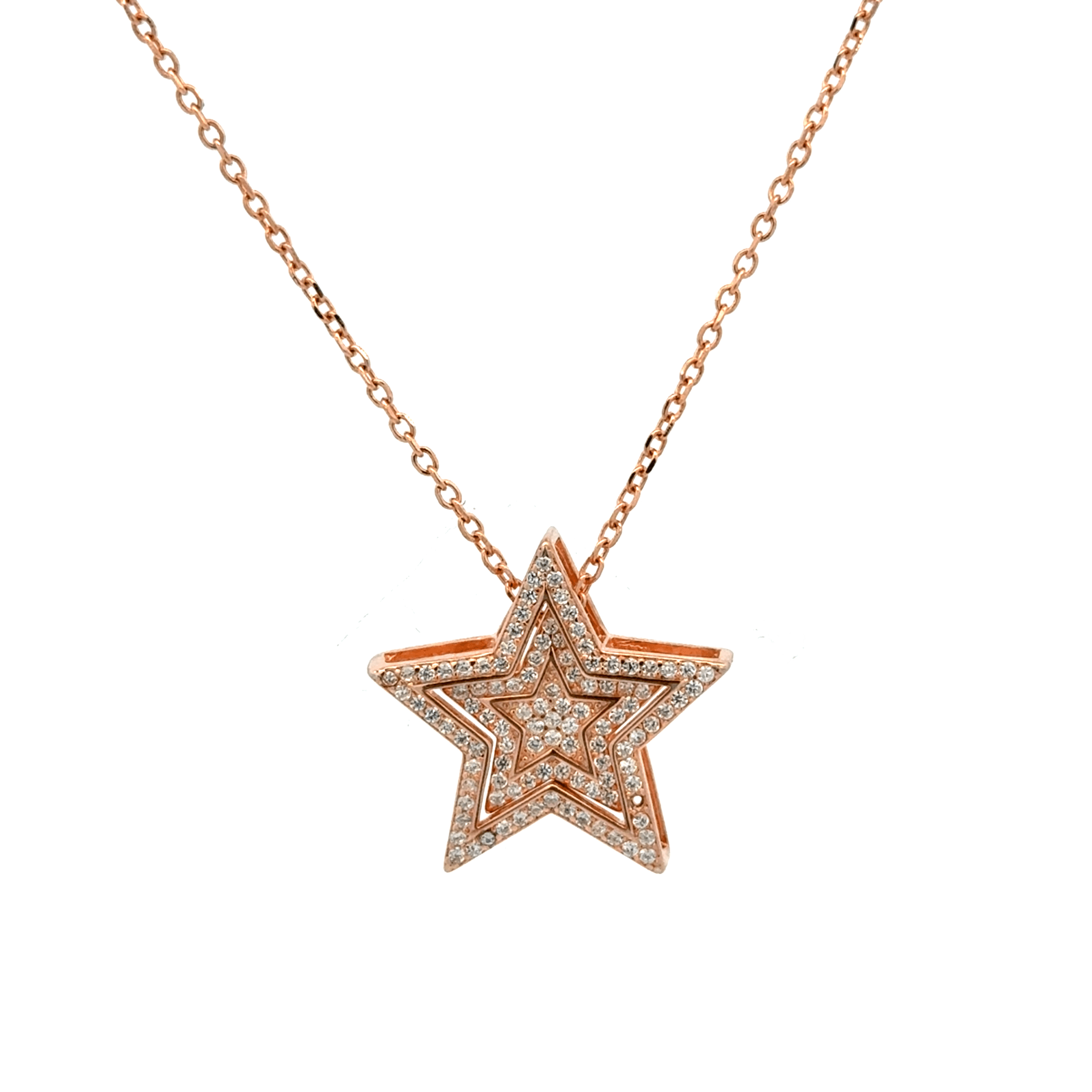 Rosegold star chain with pendent