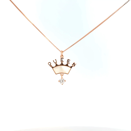 Rosegold Crown Chain With Pendant