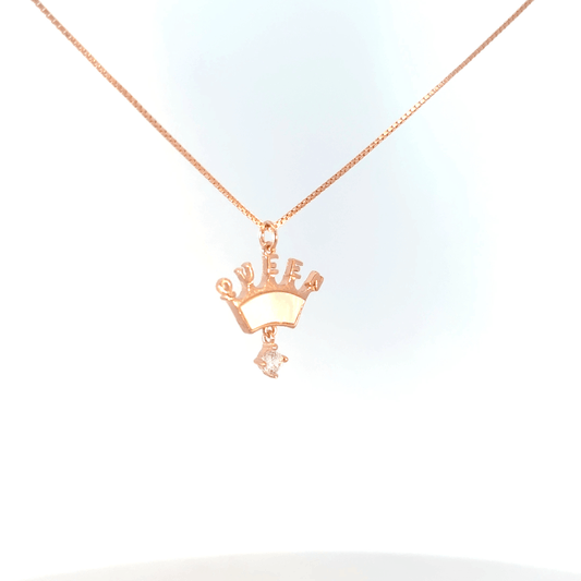 Rosegold Crown Chain With Pendant