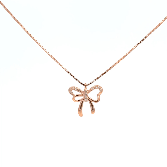 Rosegold Knot Chain With Pendant