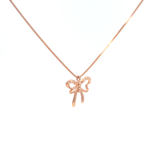 Rosegold Knot Chain With Pendant