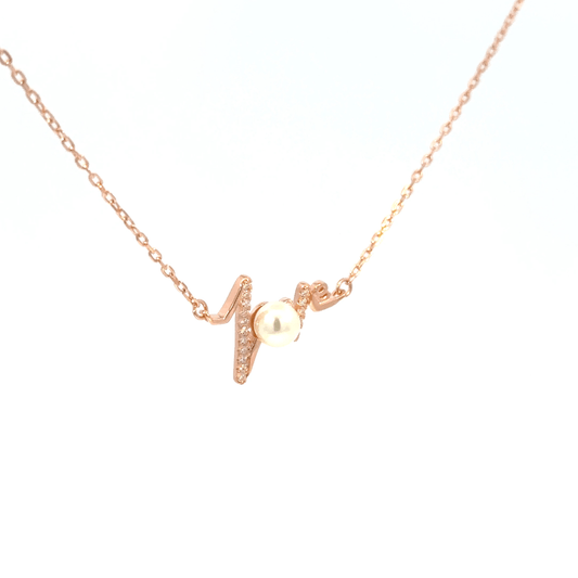 Rosegold Pearl Chain With Pendant