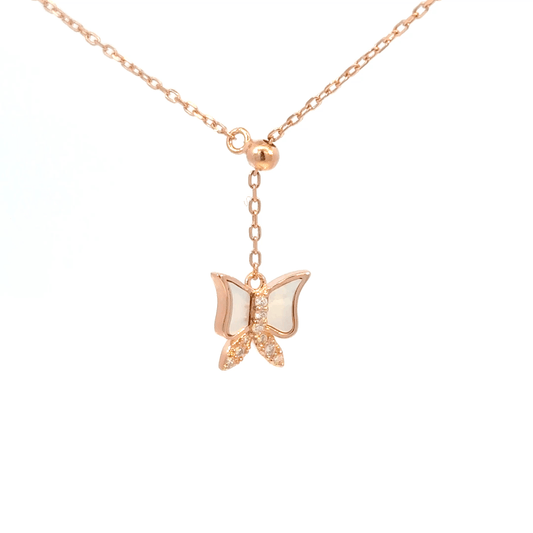 Rosegold Butterfly Chain With Pendant