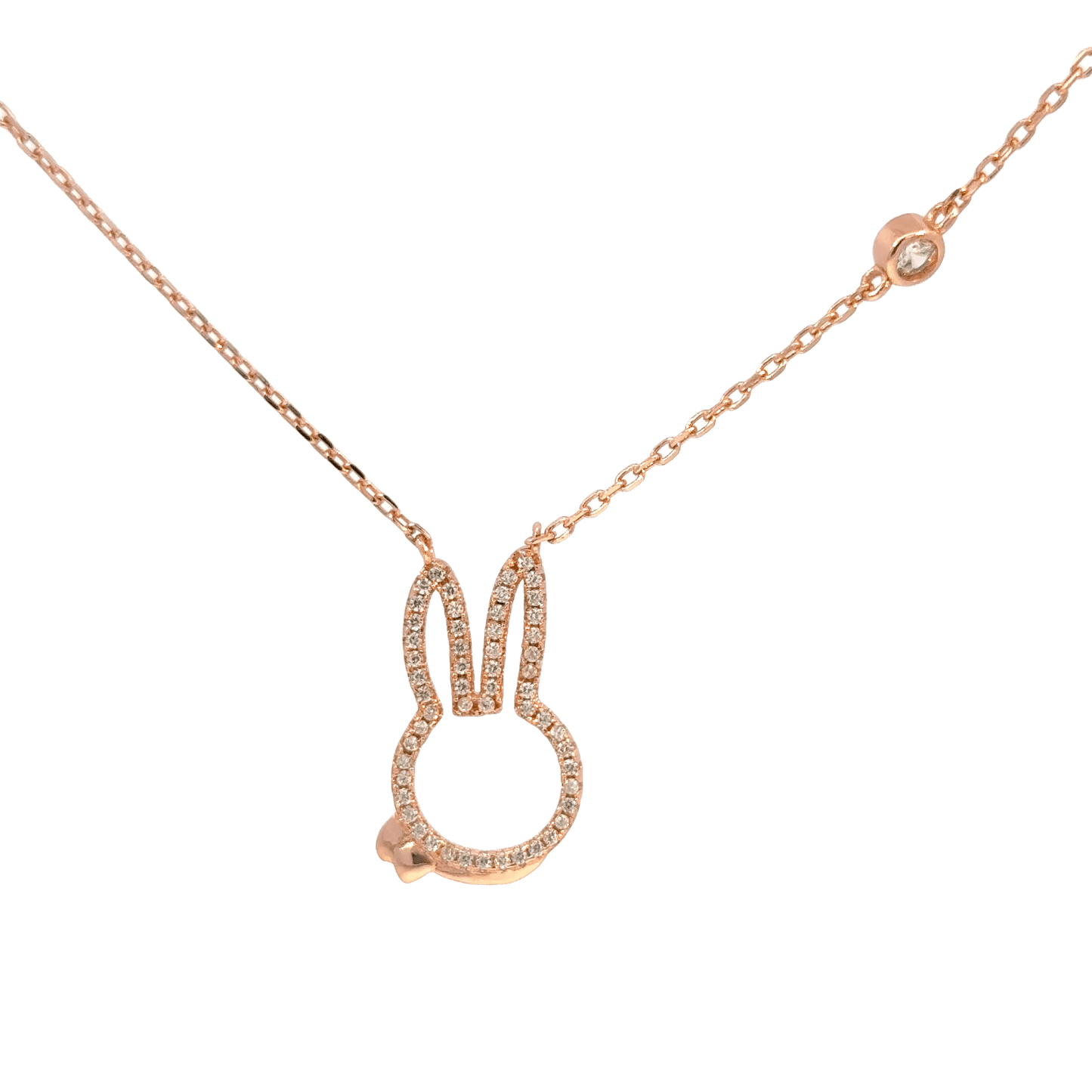 Rosegold Bunny Chain with pendant