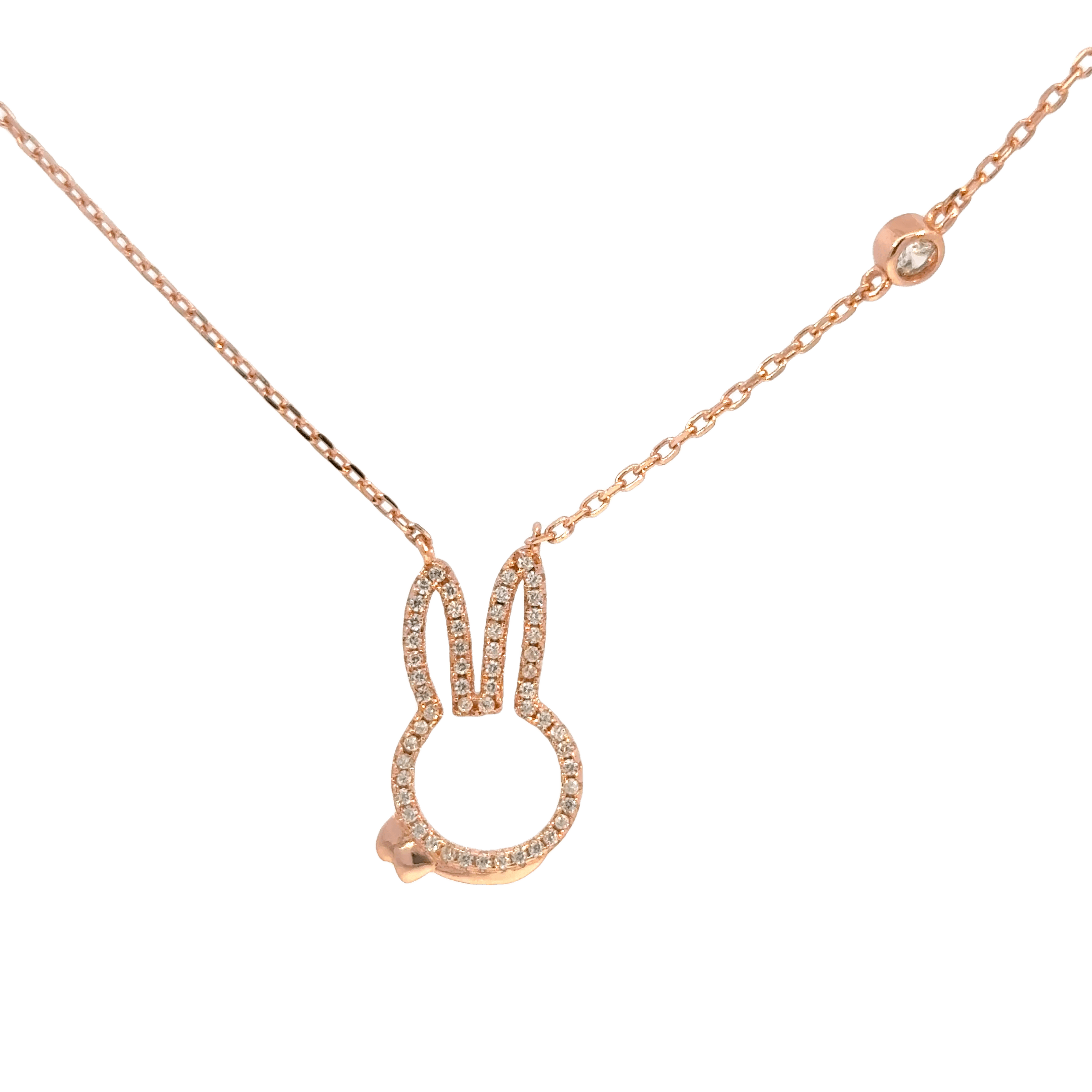 Rosegold Bunny Chain with pendant