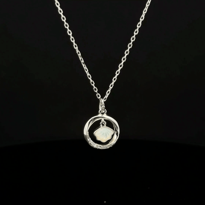 RHODIUM CIRCLE CHAIN WITH PENDANT
