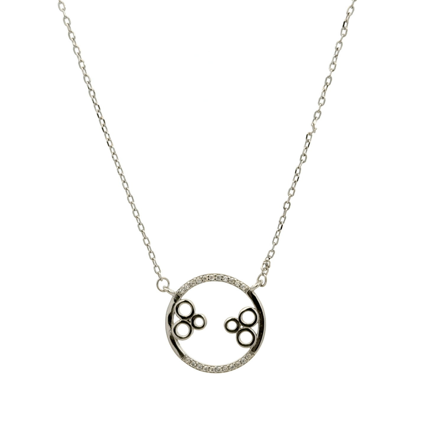 Rhodium Circle Chain