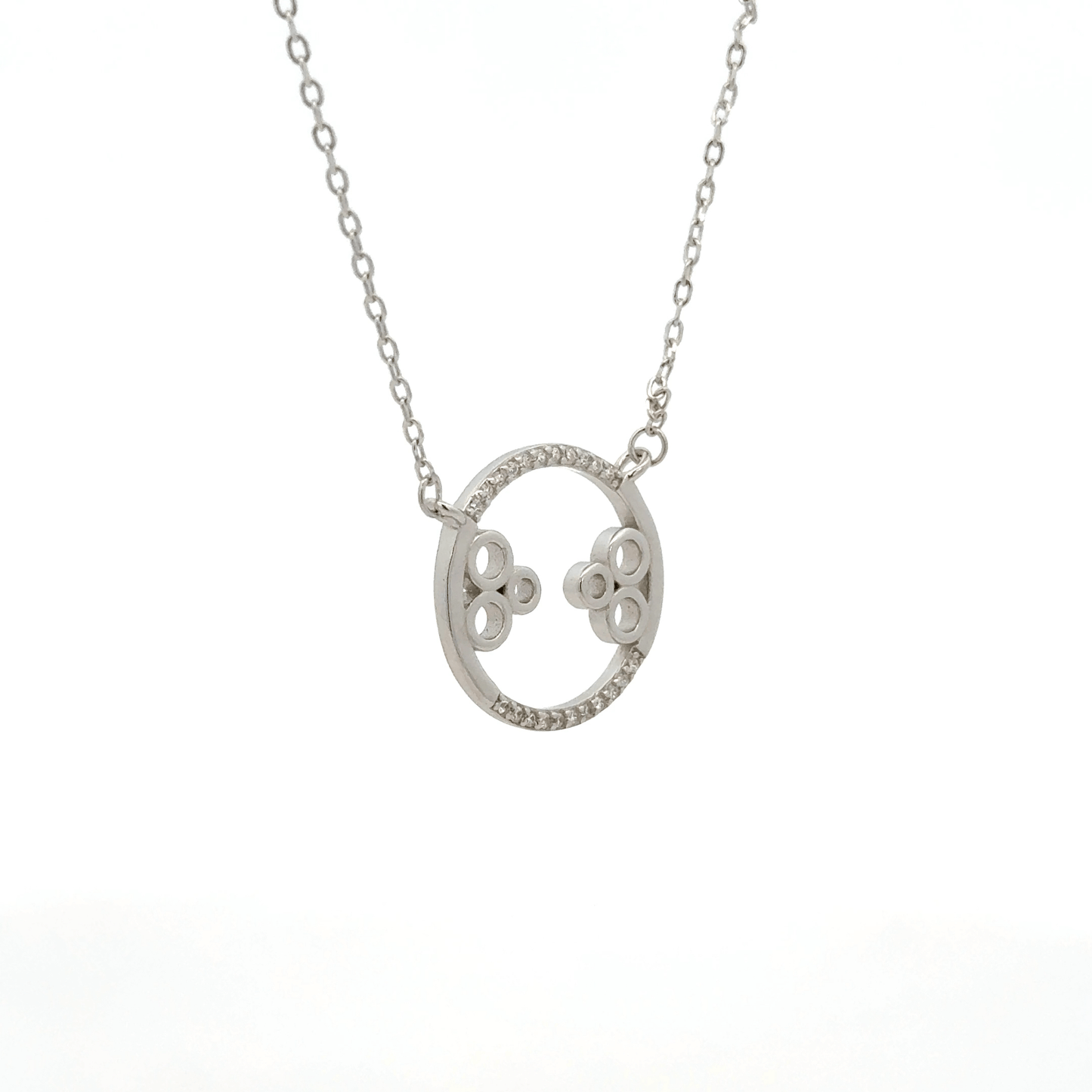 Rhodium Circle Chain