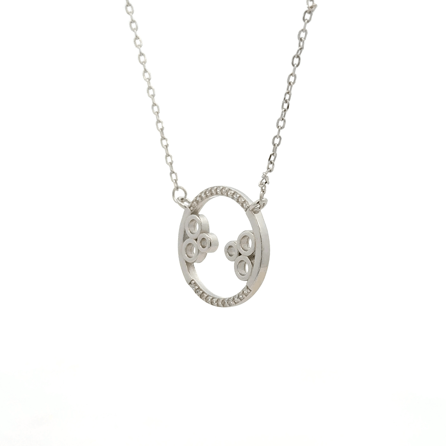 Rhodium Circle Chain