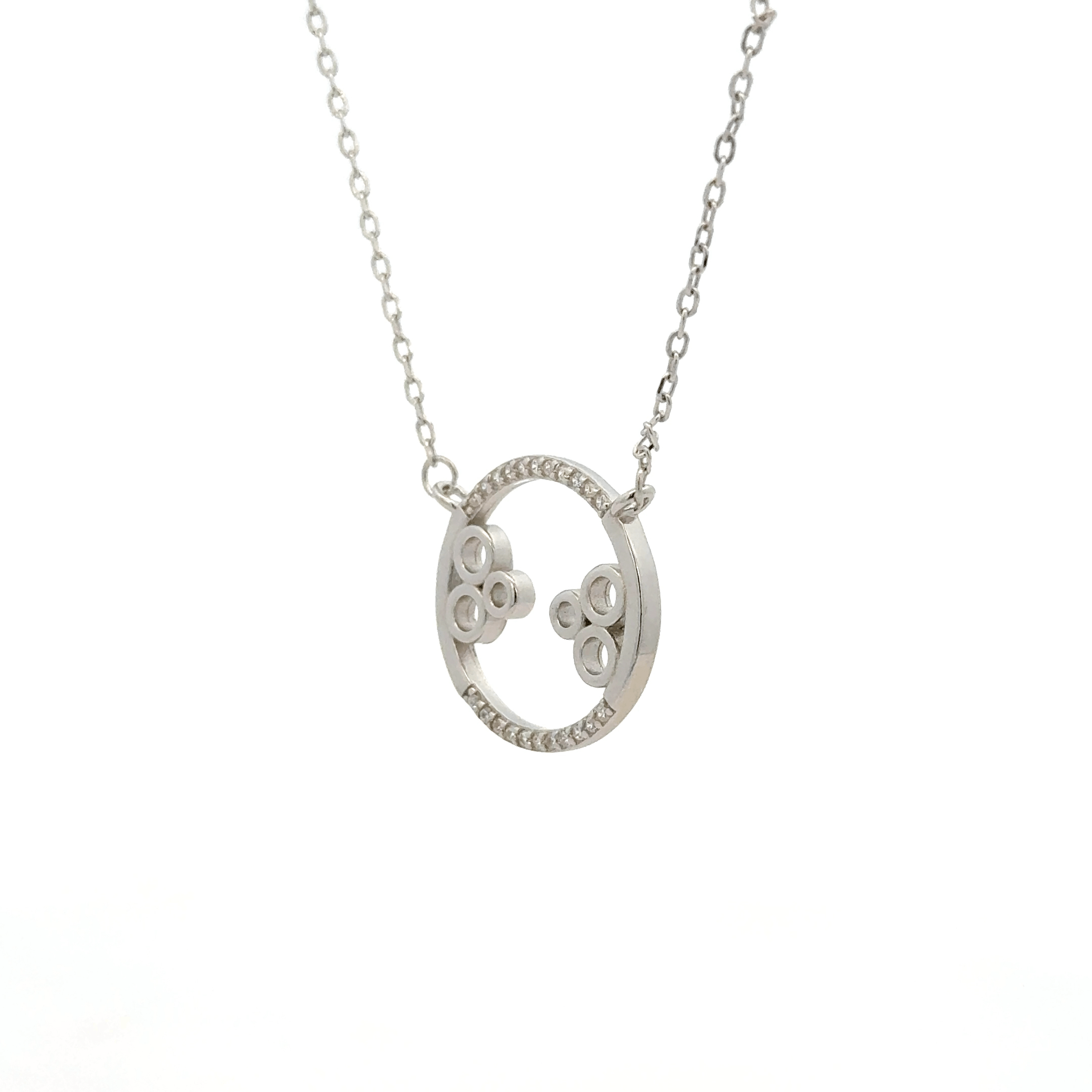 Rhodium Circle Chain