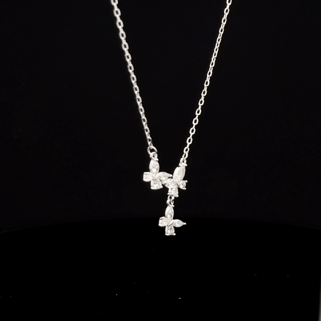 The Diamond Butterfly Cascade chain with pendant