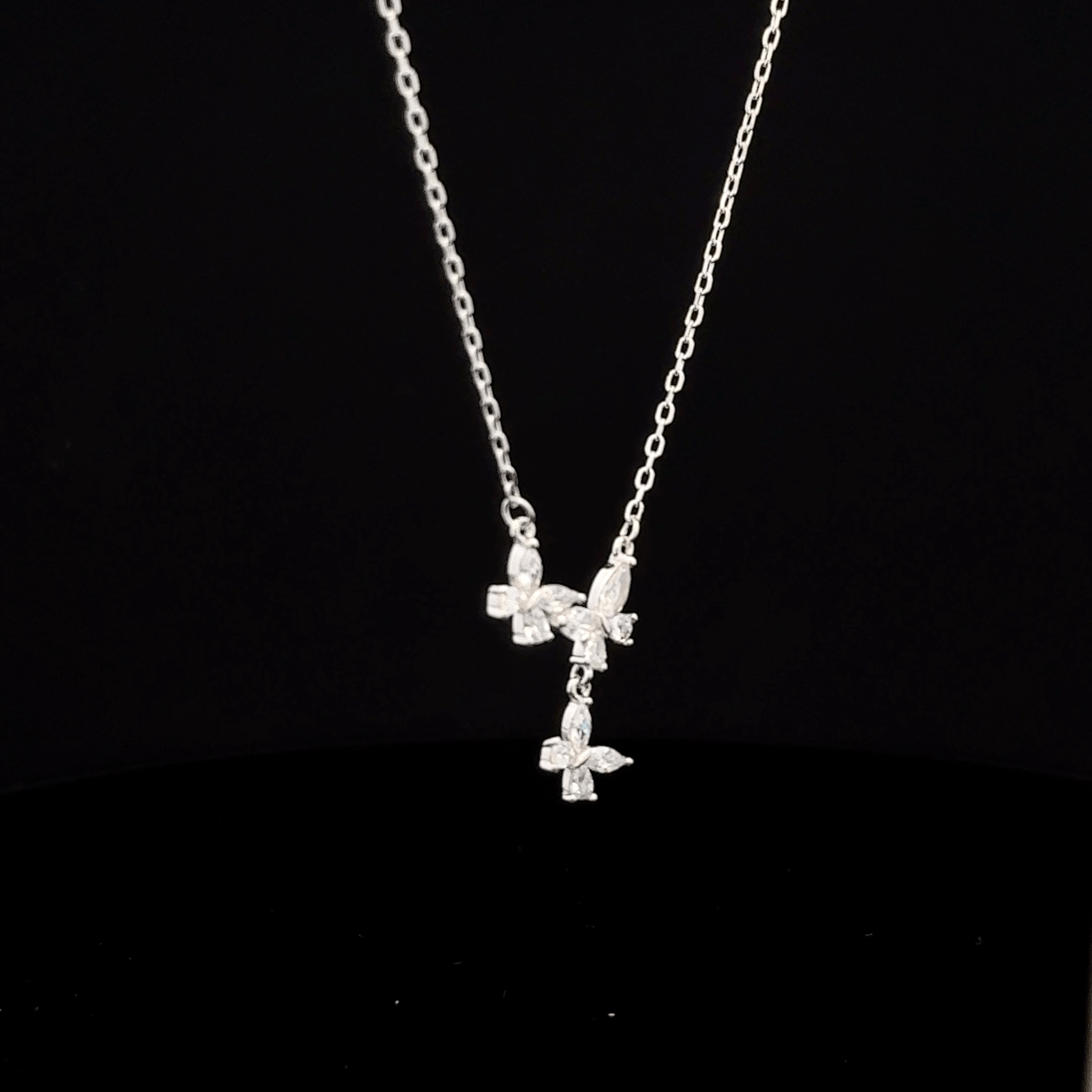 The Diamond Butterfly Cascade chain with pendant