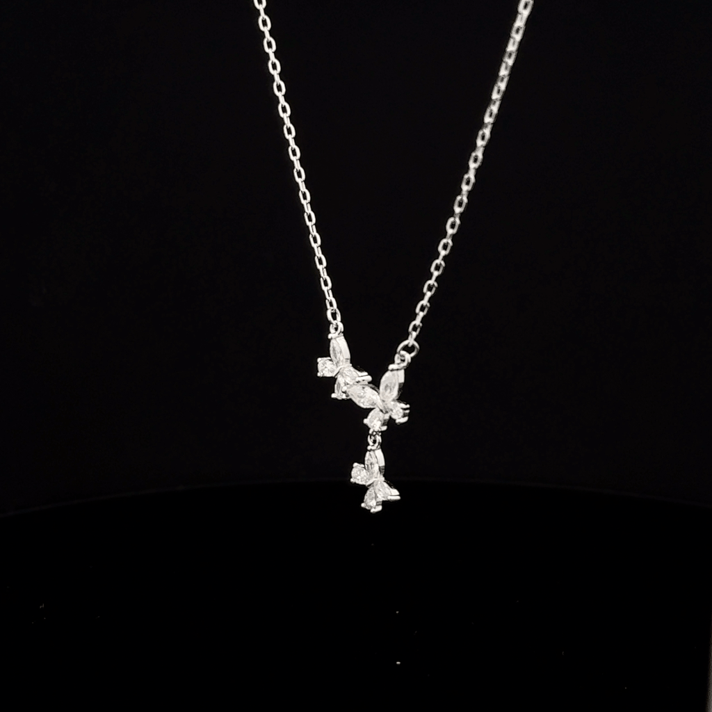 The Diamond Butterfly Cascade chain with pendant