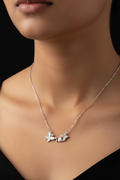 The Fluttering Trio Butterfly chain with pendant