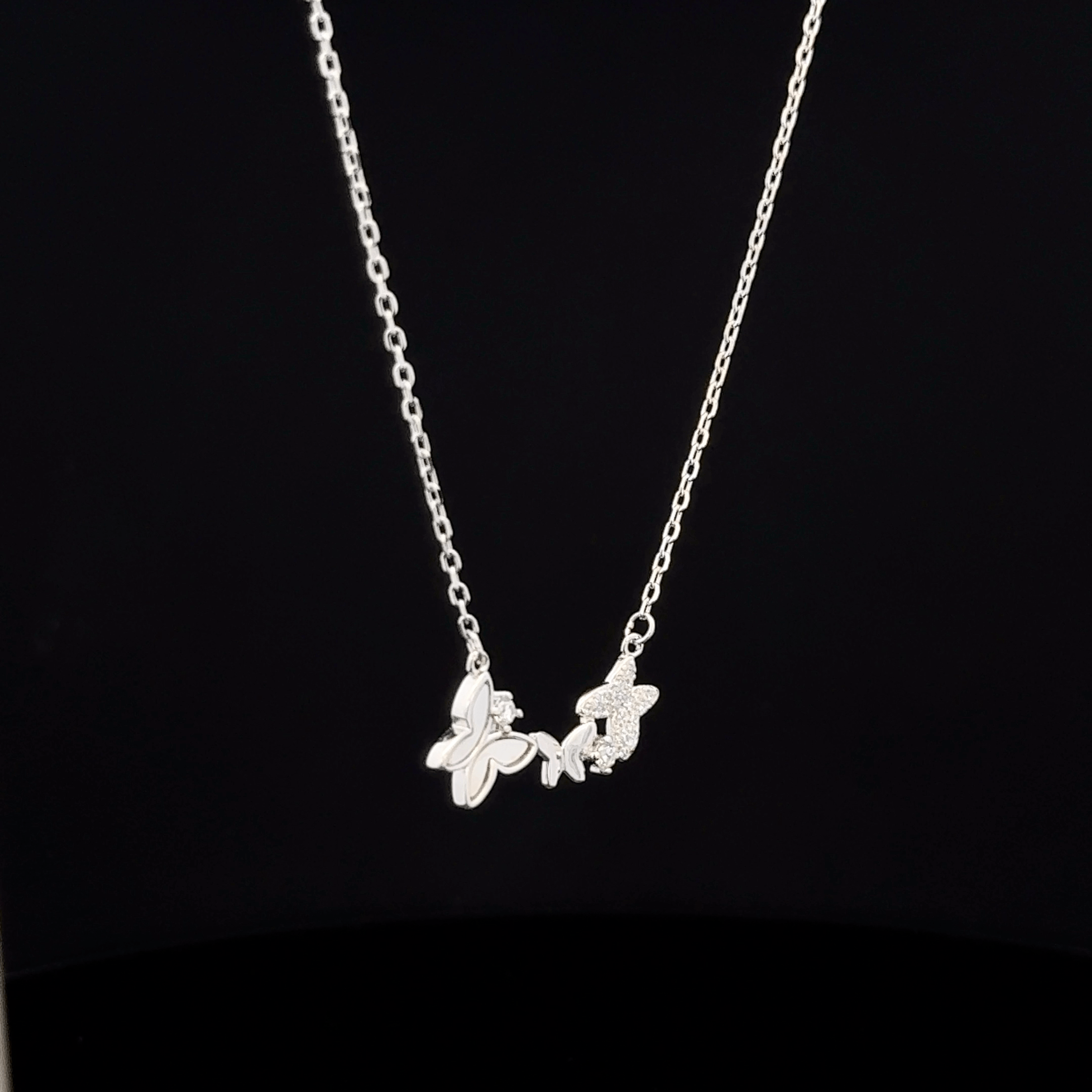 The Fluttering Trio Butterfly chain with pendant
