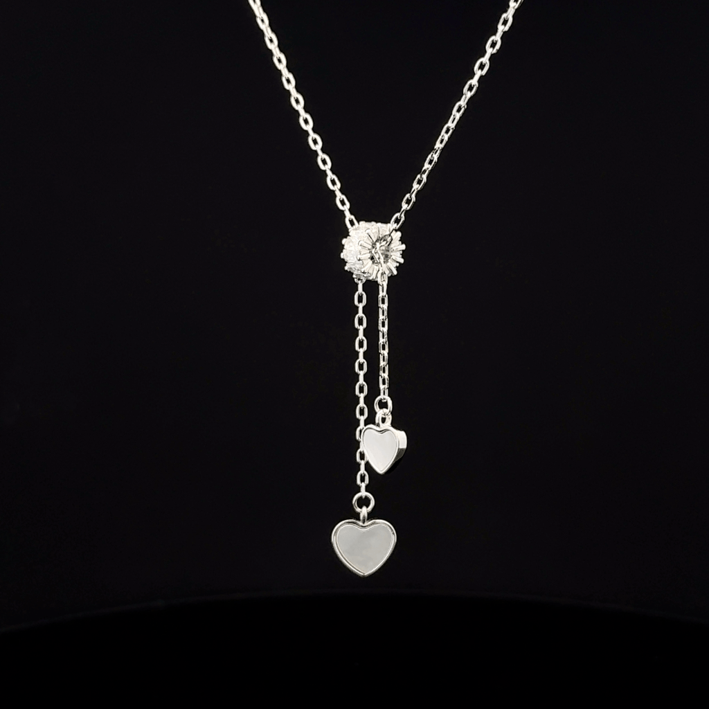 The Falling Hearts Lariat chain with pendant