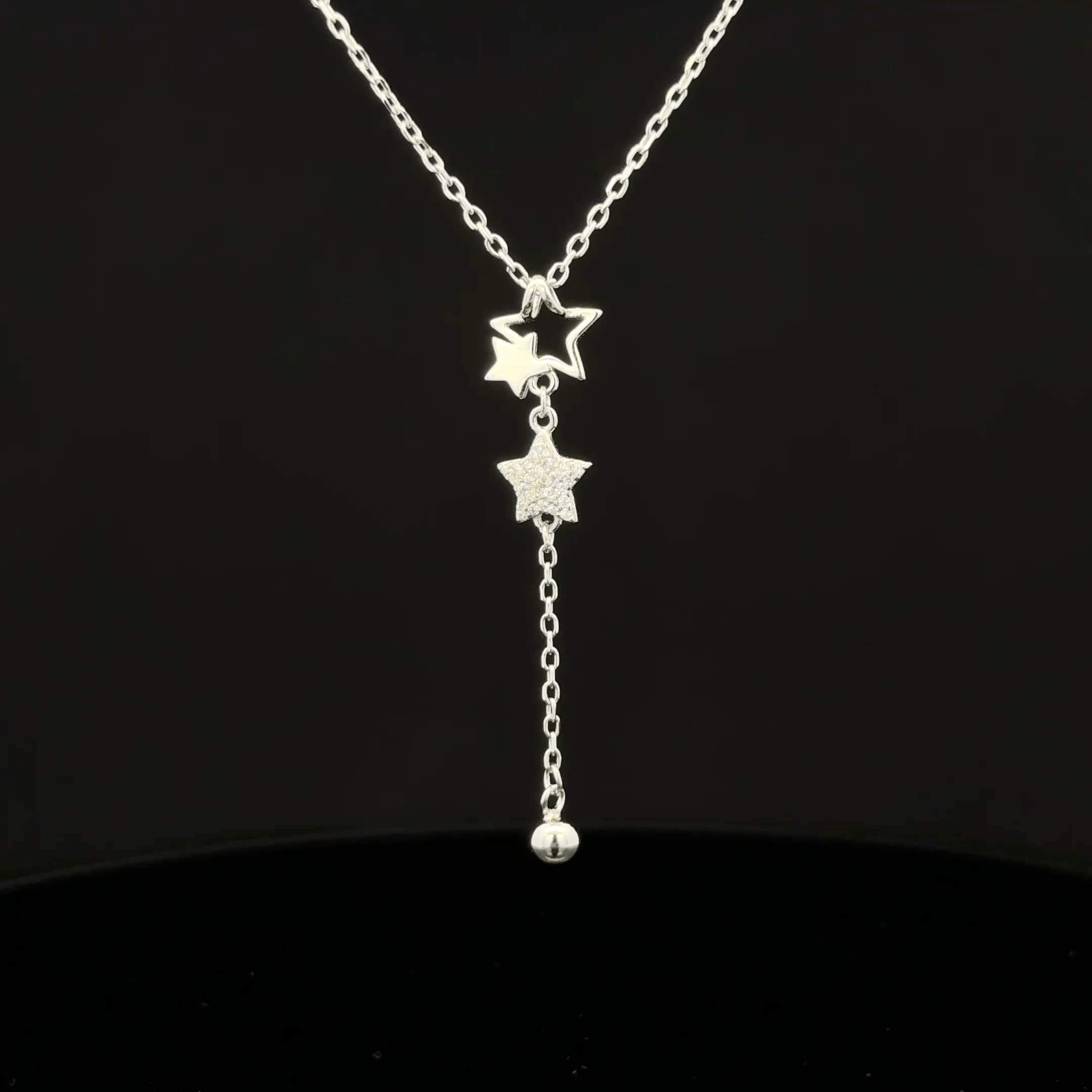Triple Star Pave Drop