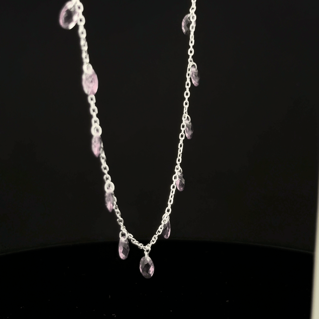 The Amethyst Raindrop Fringe chain with pendant