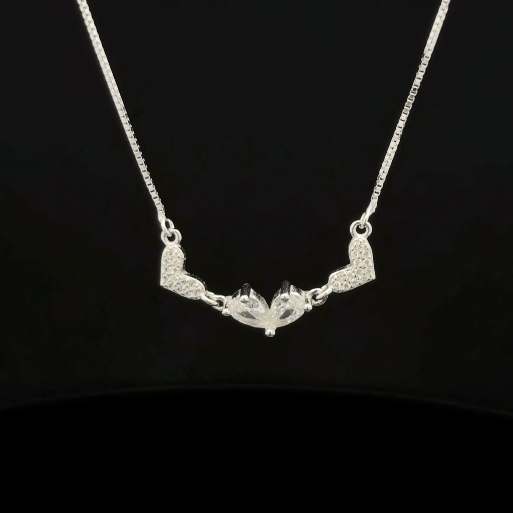 Triple Love Heart Chain Pendant