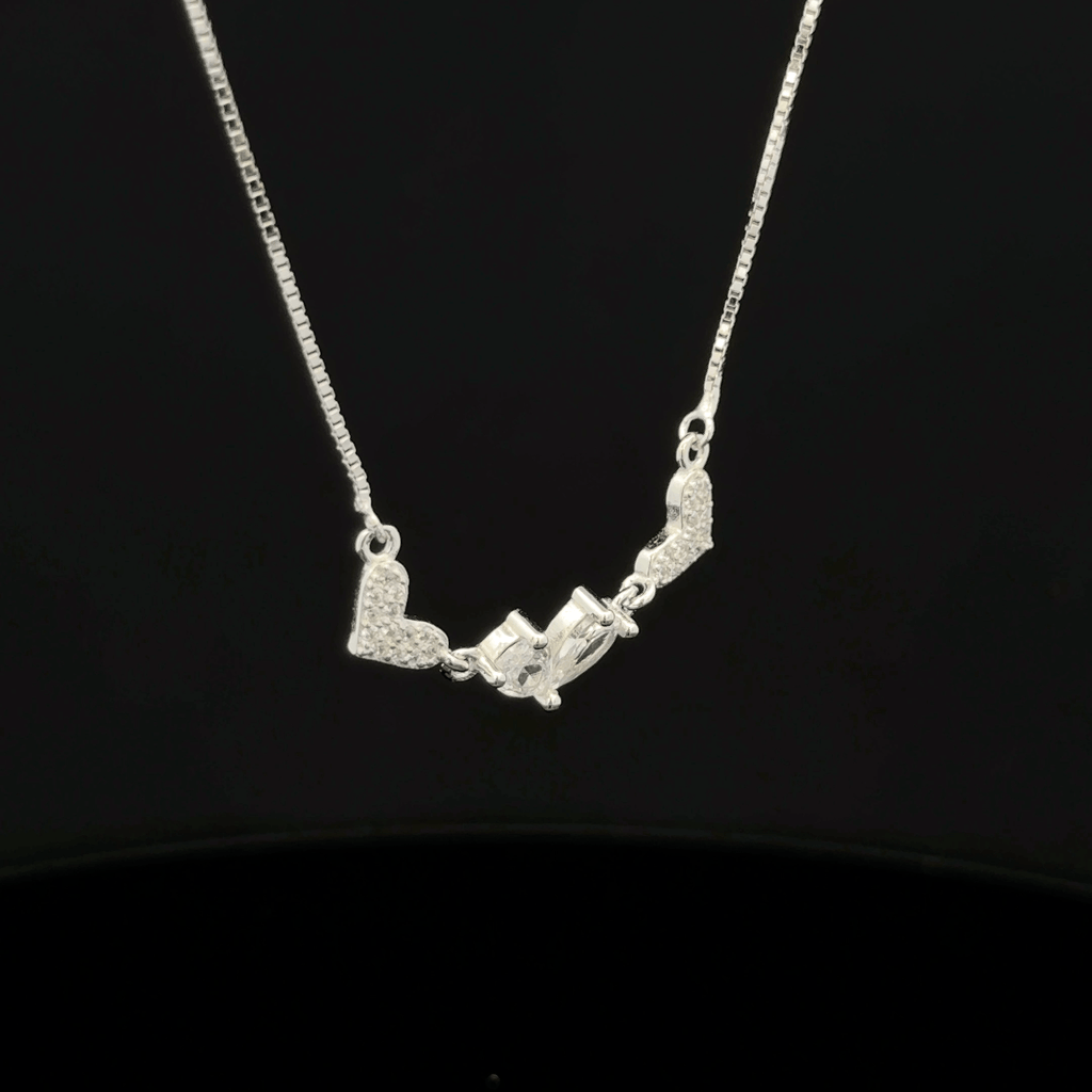 Triple Love Heart Chain Pendant