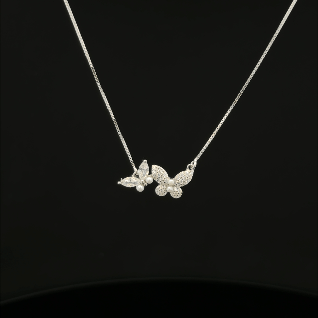 Twin butterfly chain pendant