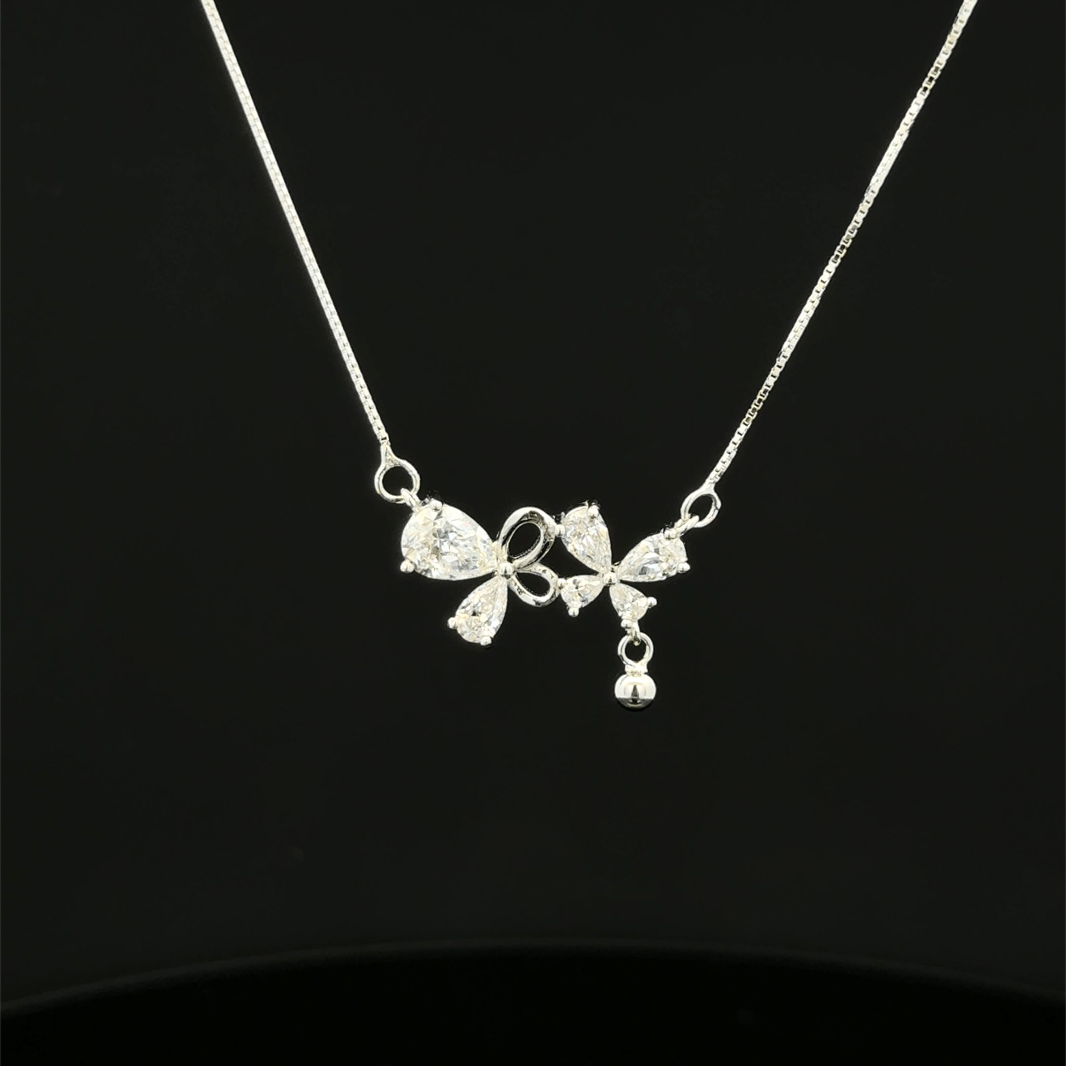 Twin butterfly chain pendant