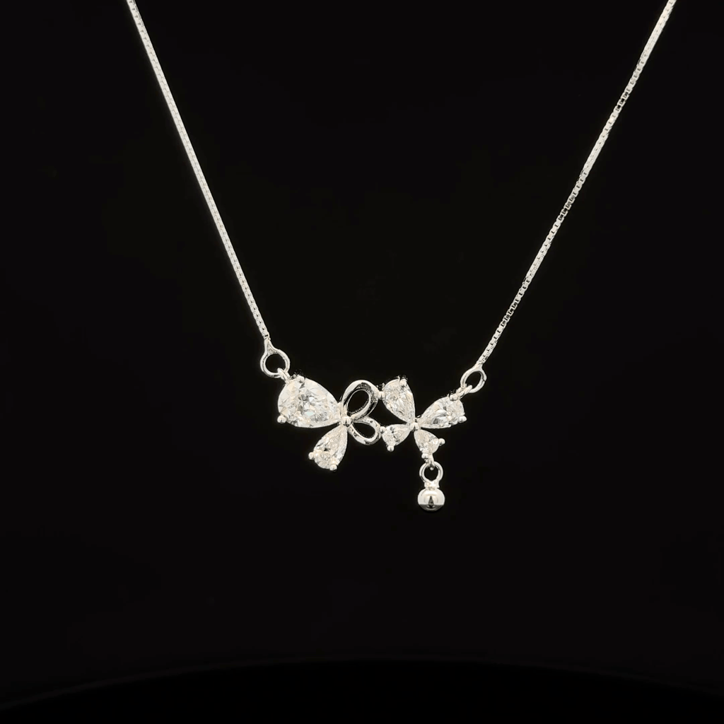 Twin butterfly chain pendant