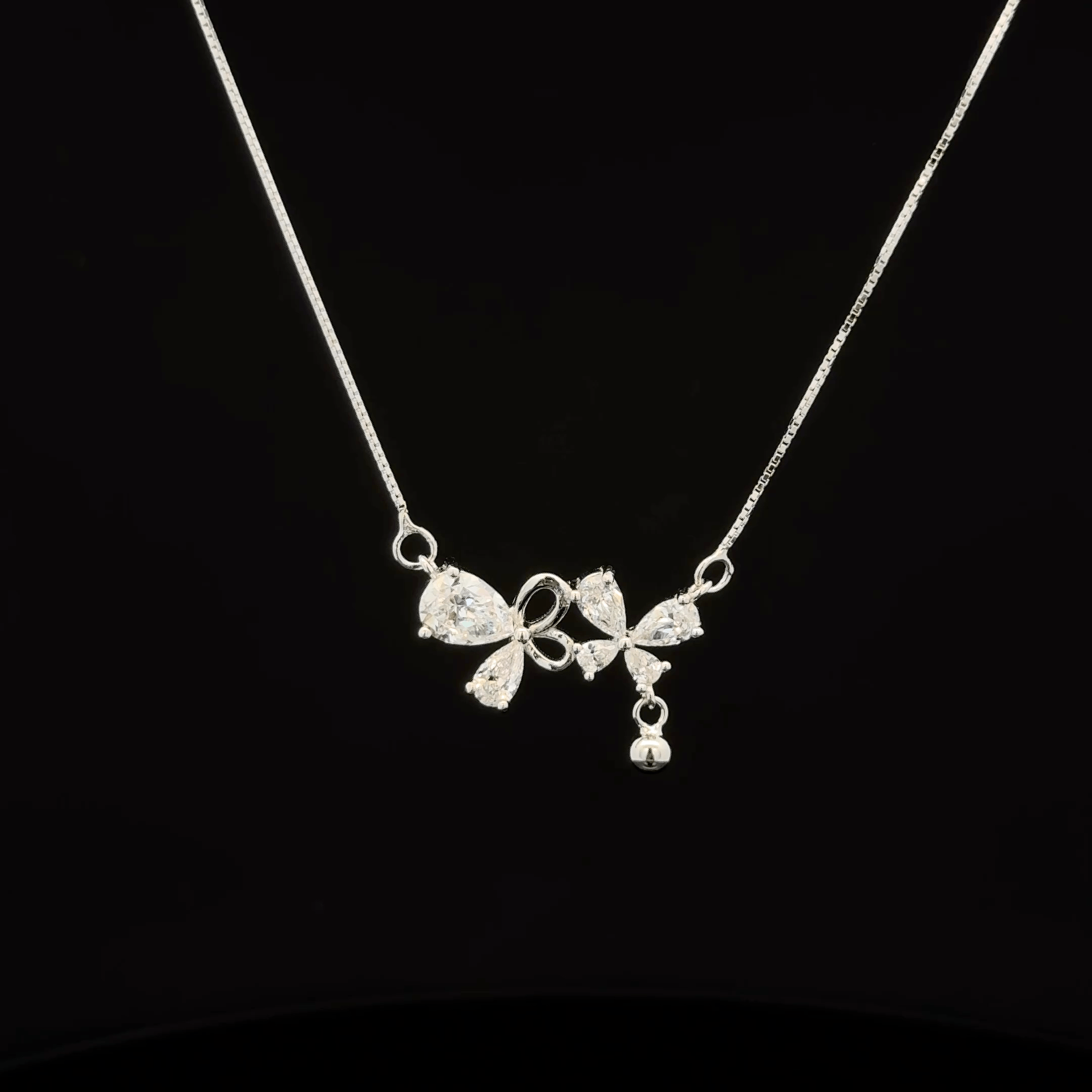 Twin butterfly chain pendant