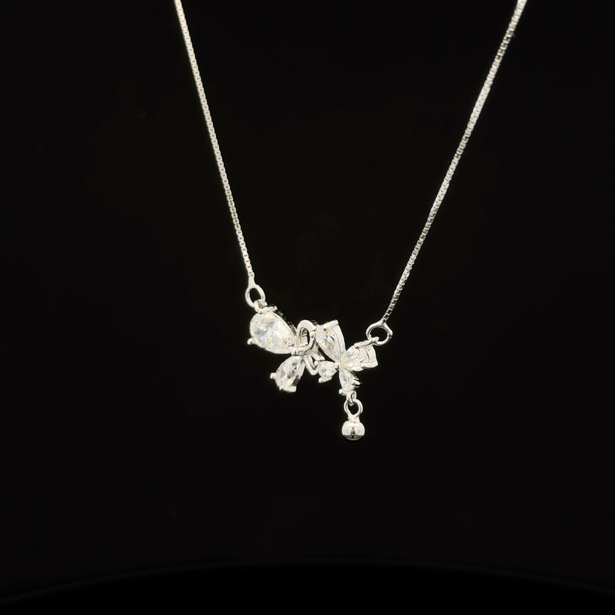 Twin butterfly chain pendant