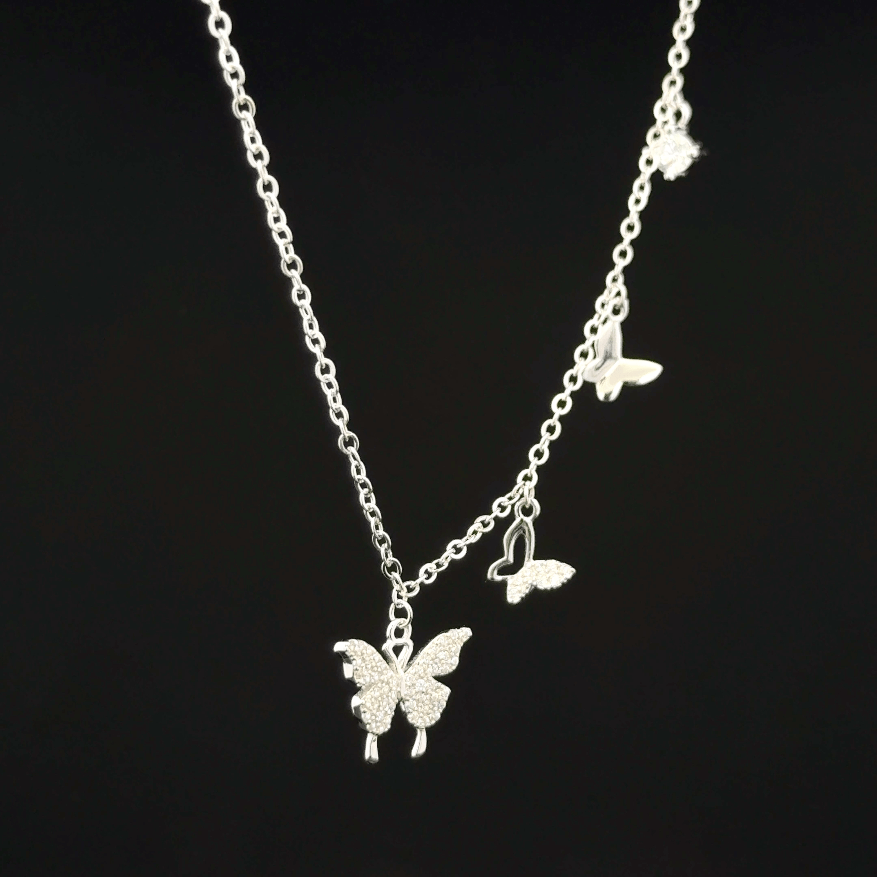 Butterfly charm chain pendant