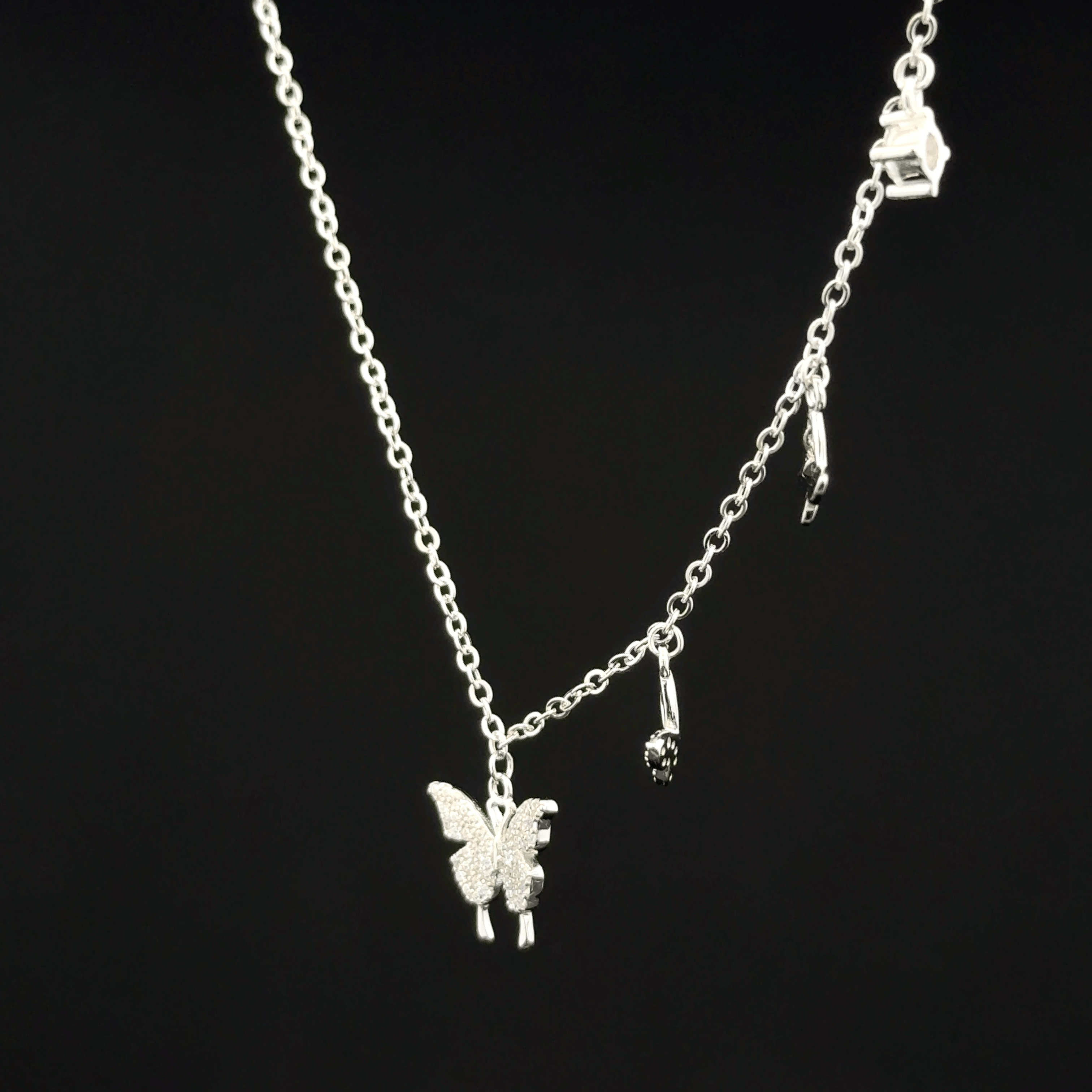 Butterfly charm chain pendant