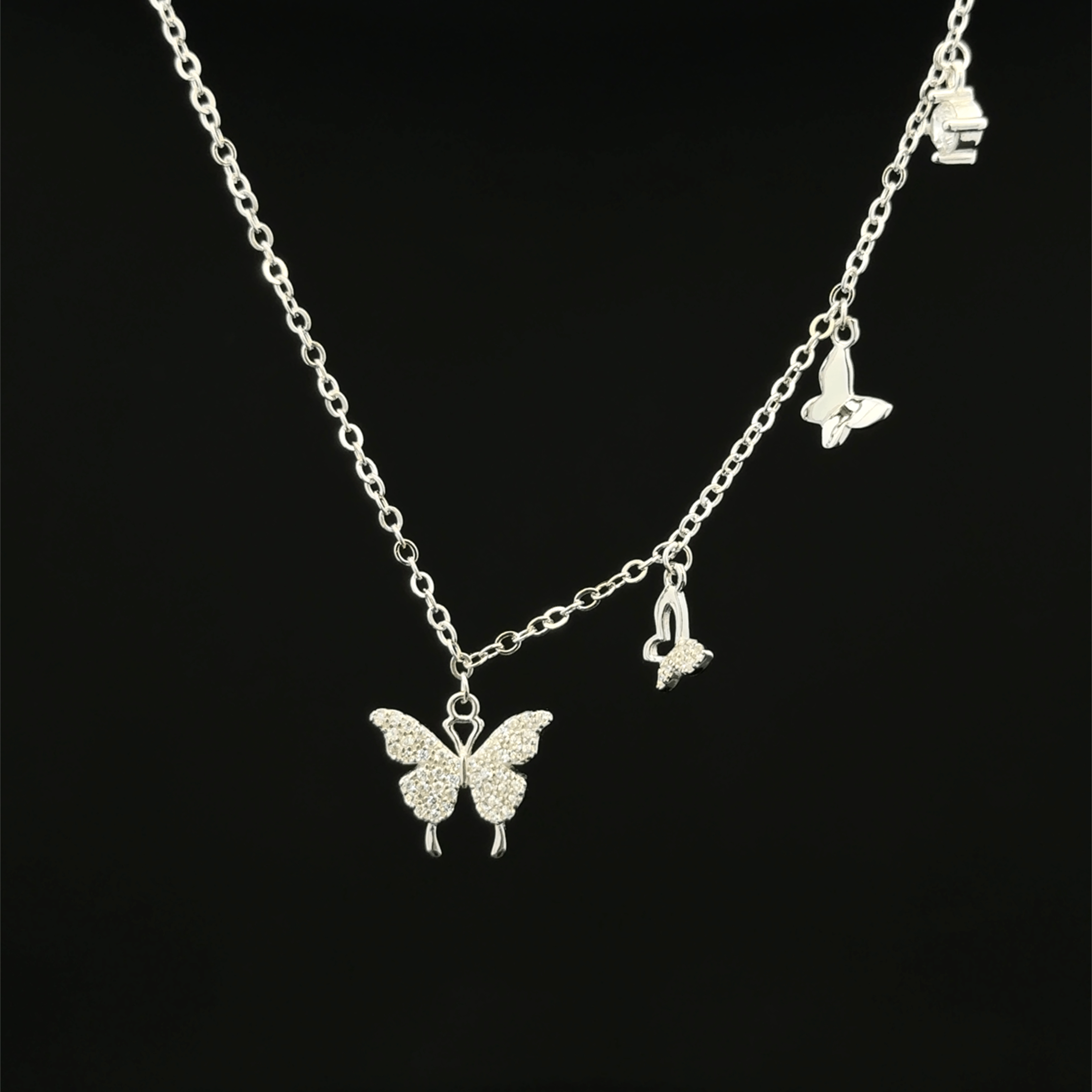 Butterfly charm chain pendant