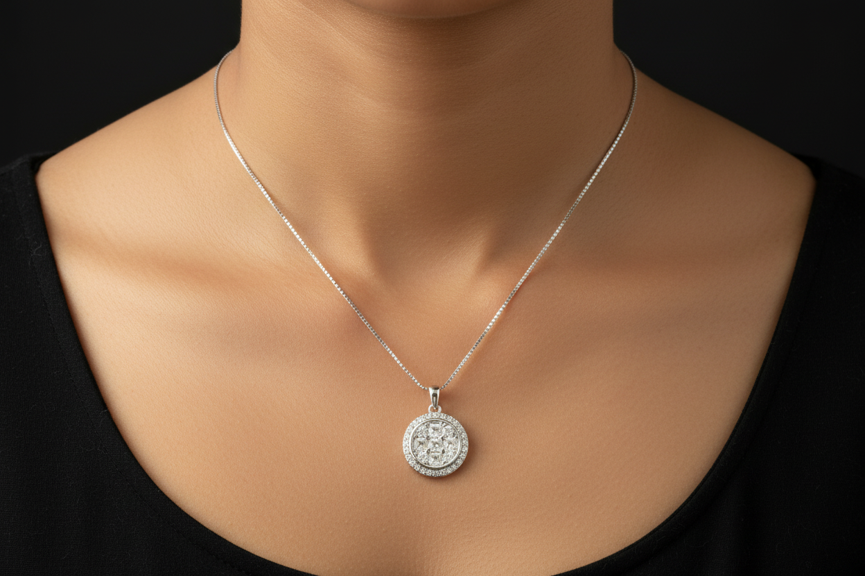 Circle shape chain pendant