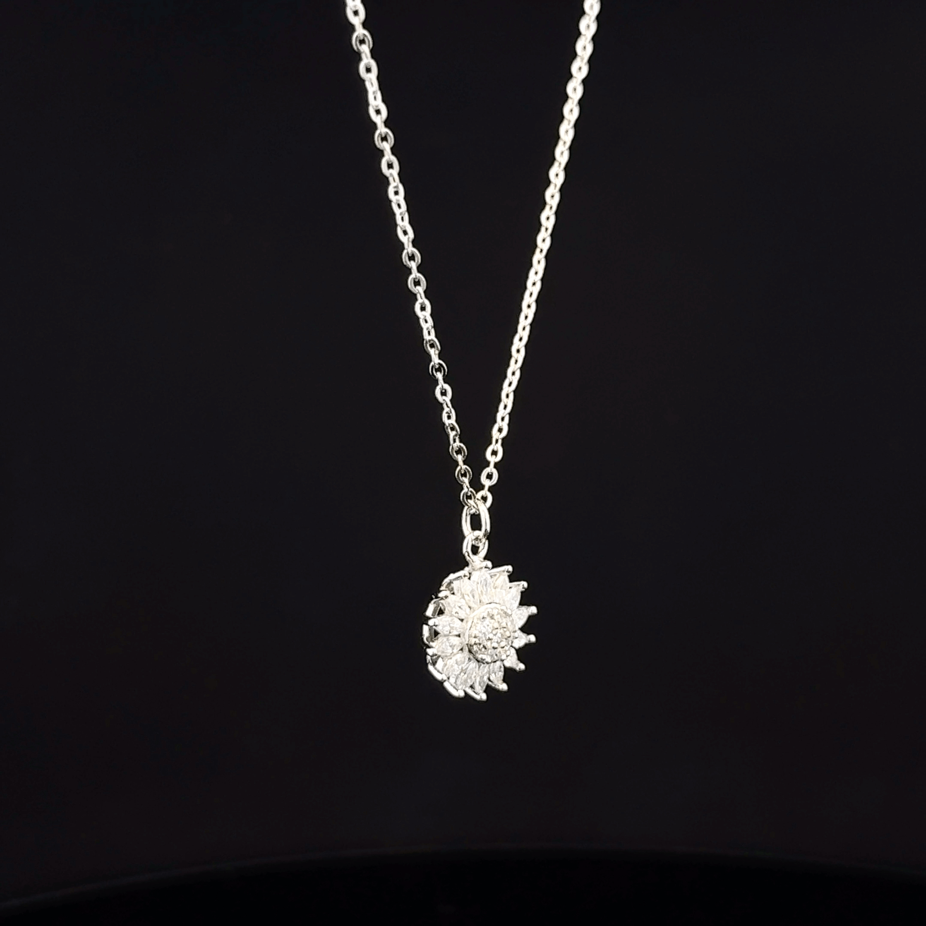 Sunflower chain pendant