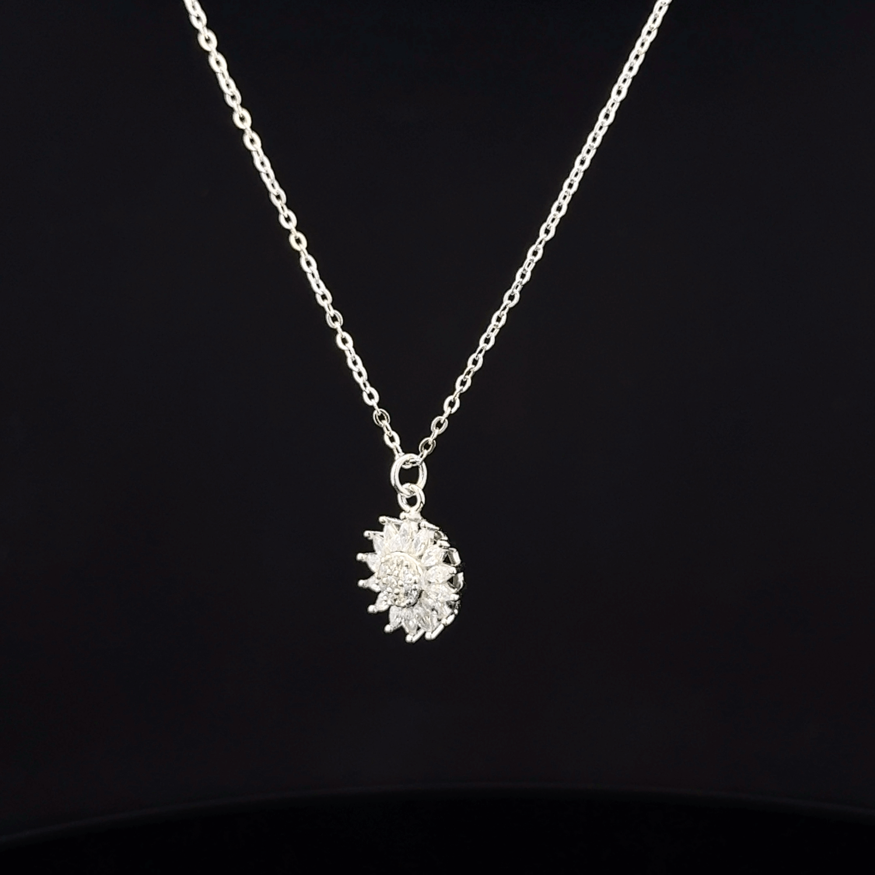 Sunflower chain pendant