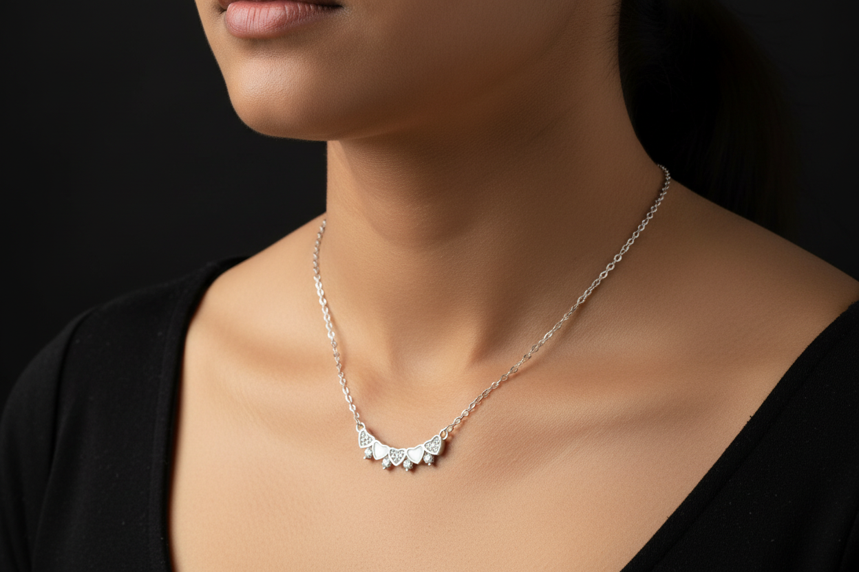 Multi heart chain pendant