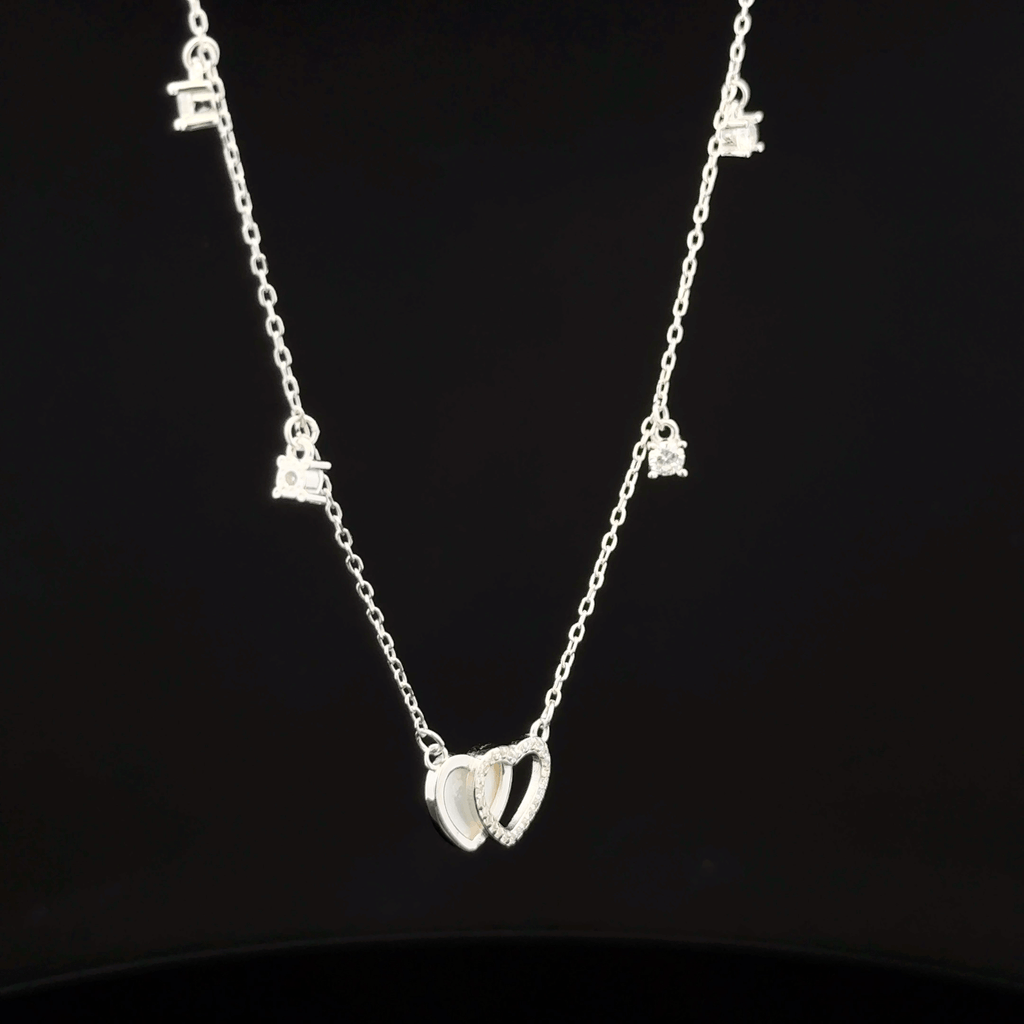 Double Heart chain pendant