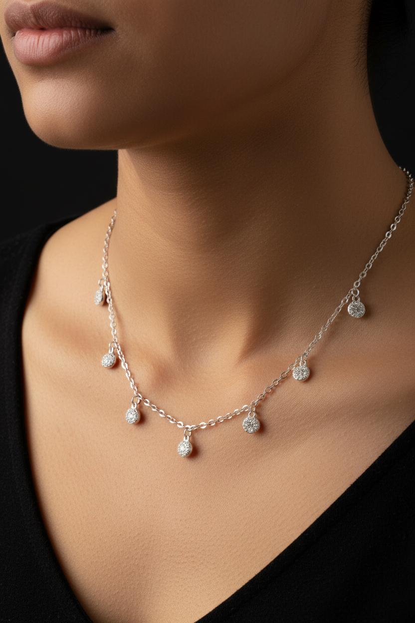 Disc charm chain pendant