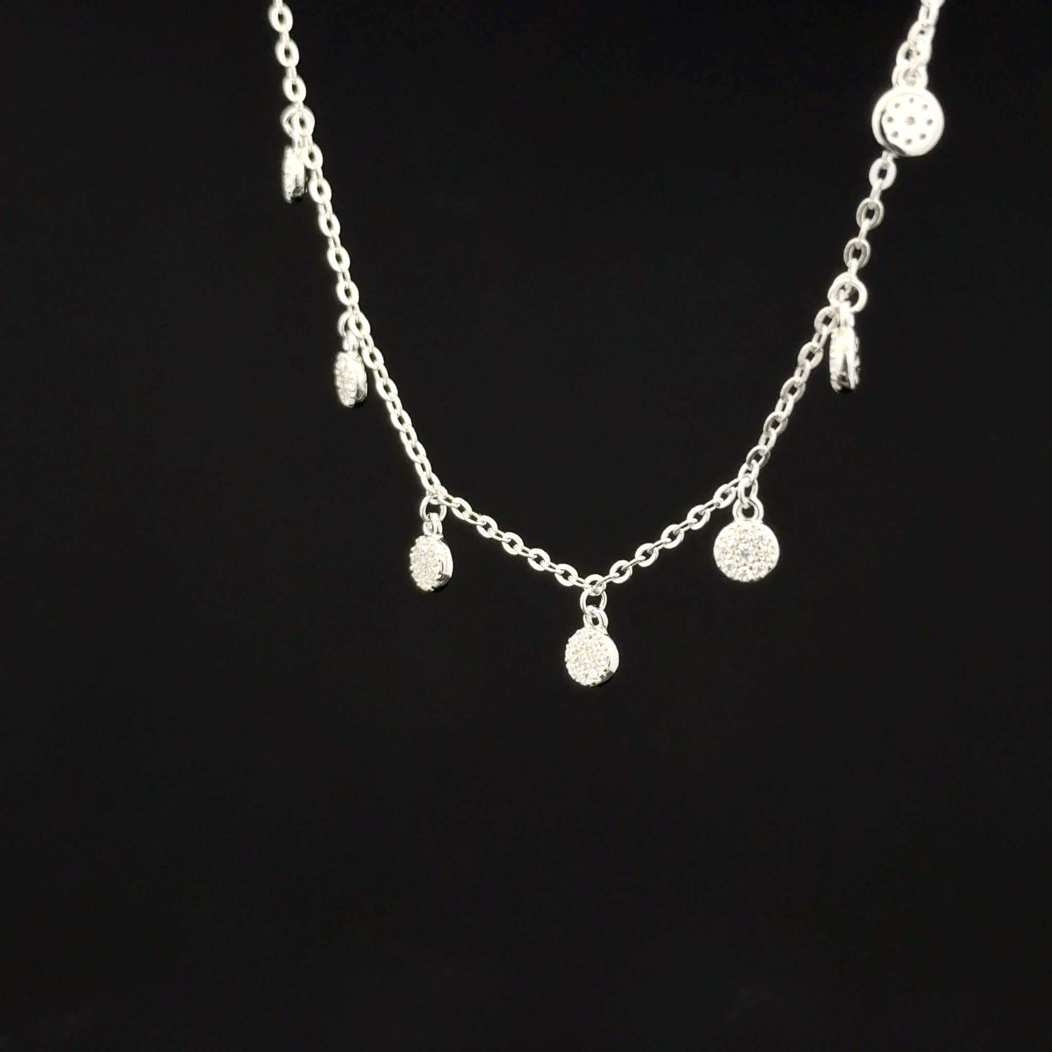 Disc charm chain pendant