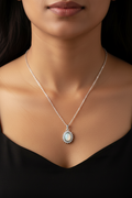 Moonlit Halo chain pendant