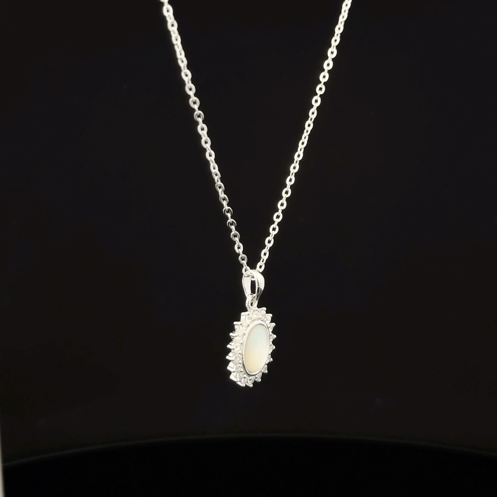 Moonlit Halo chain pendant