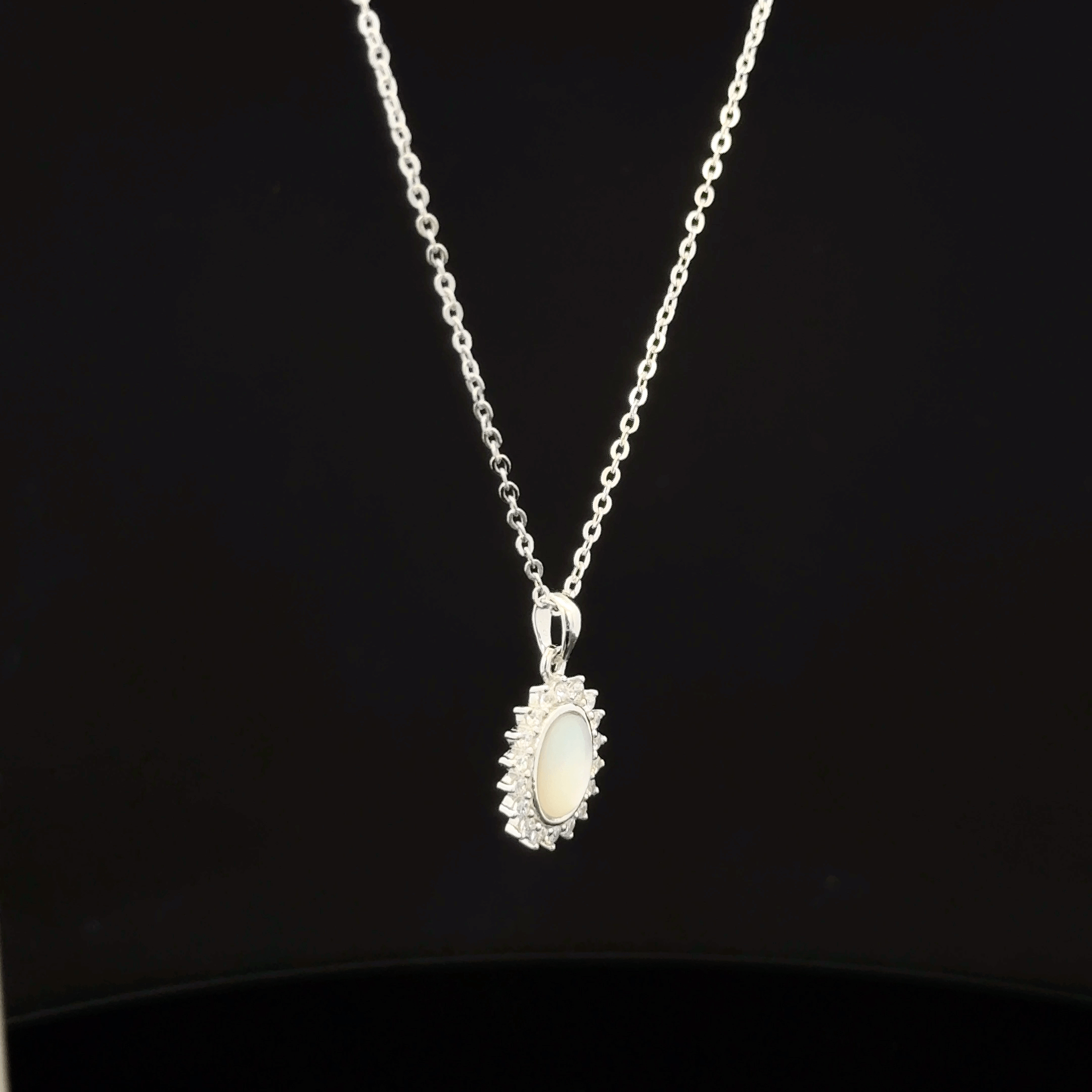 Moonlit Halo chain pendant