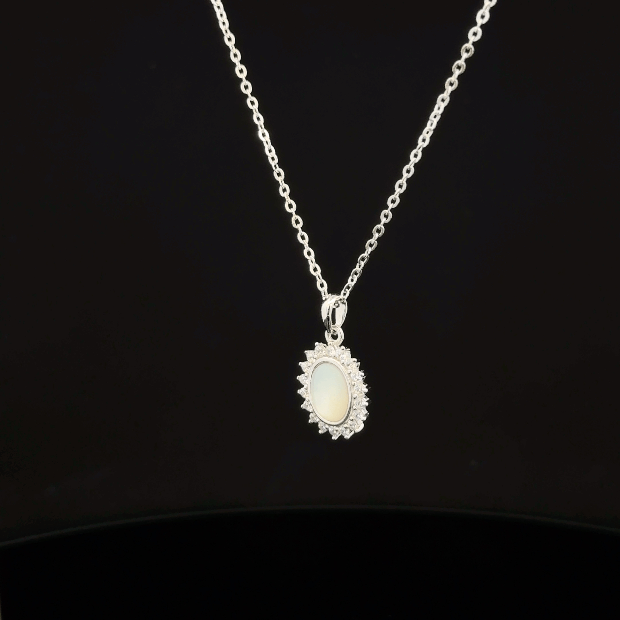 Moonlit Halo chain pendant