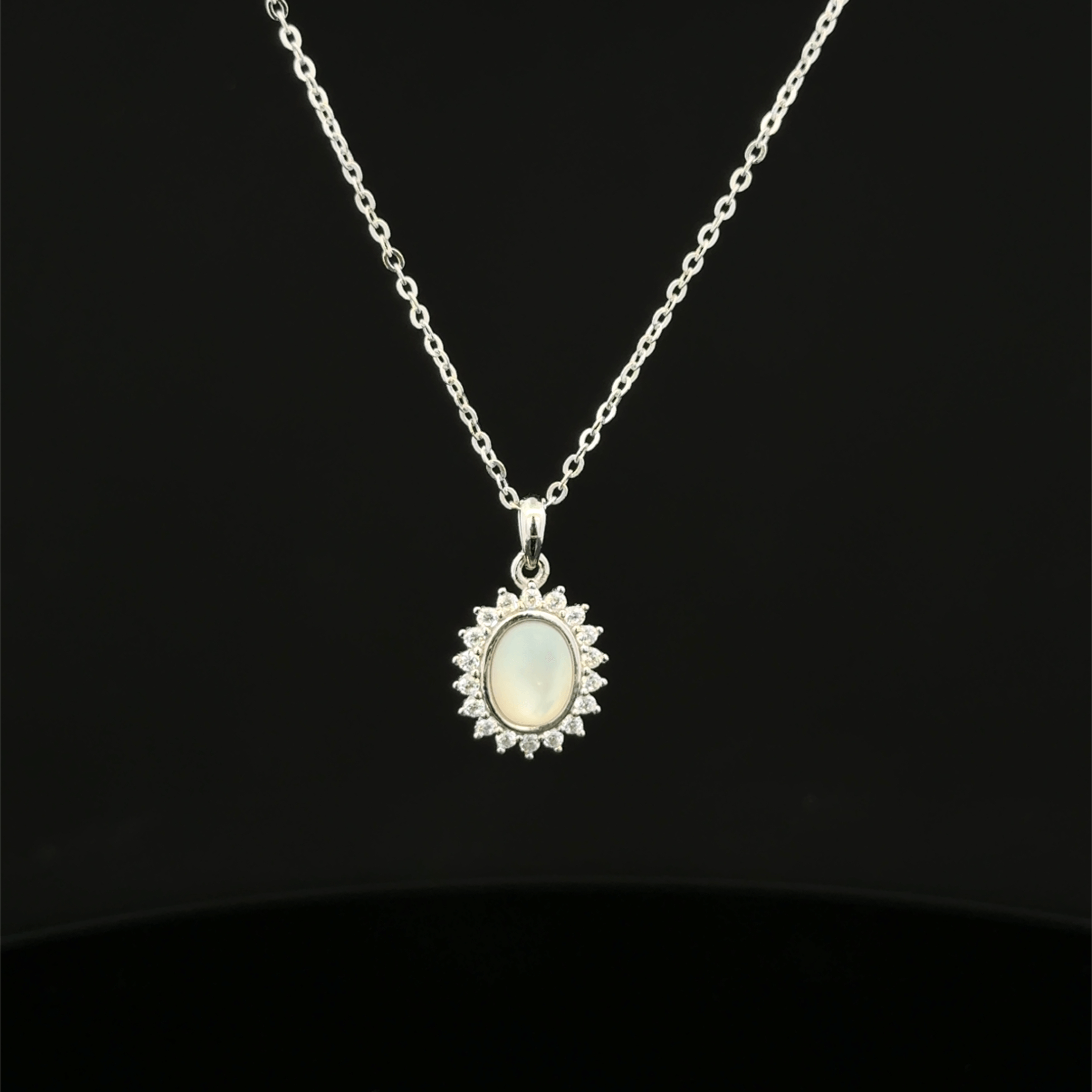 Moonlit Halo chain pendant