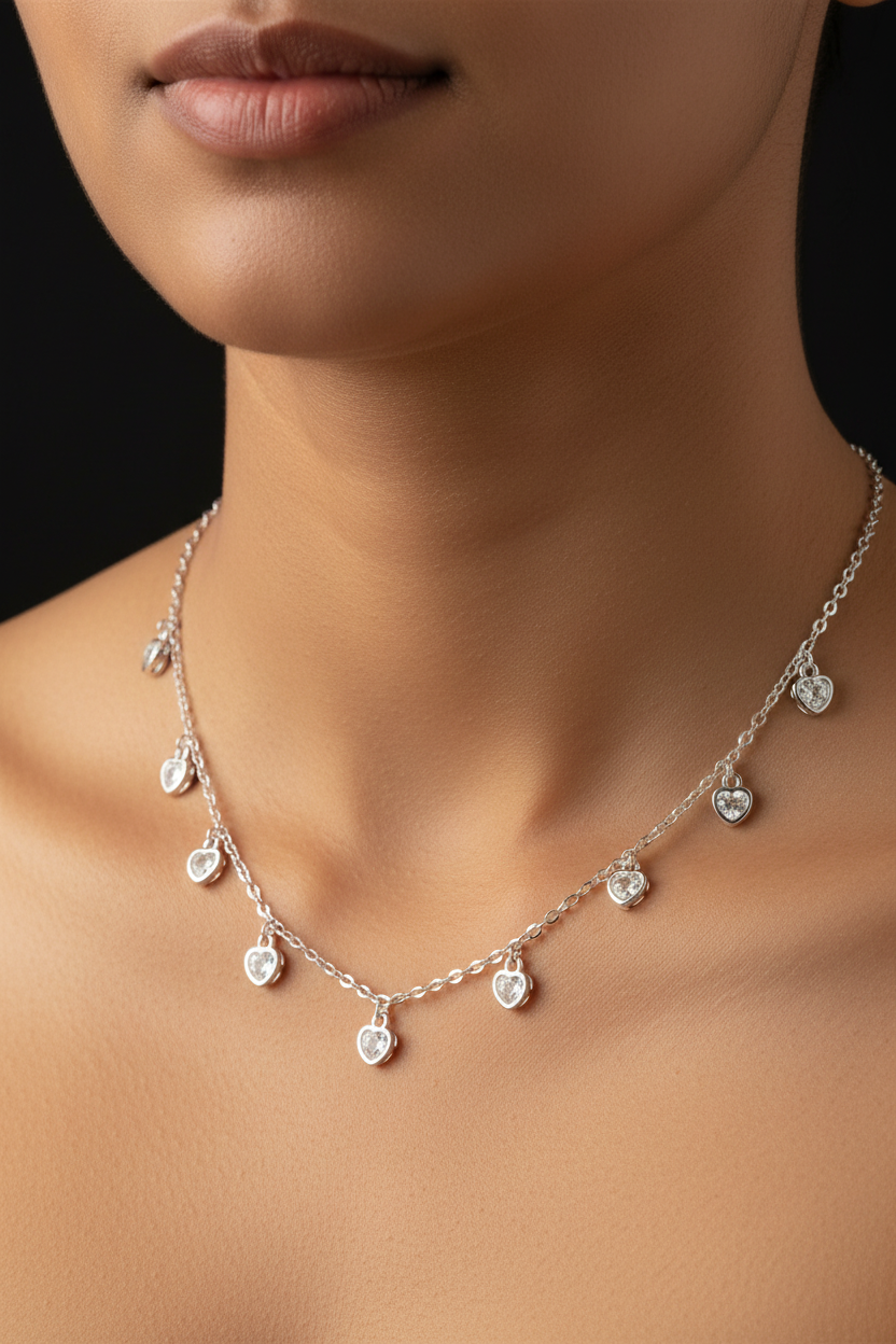 Heart charm chain pendant