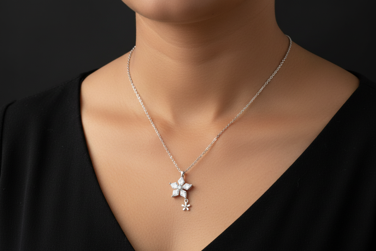 Flower chain pendant