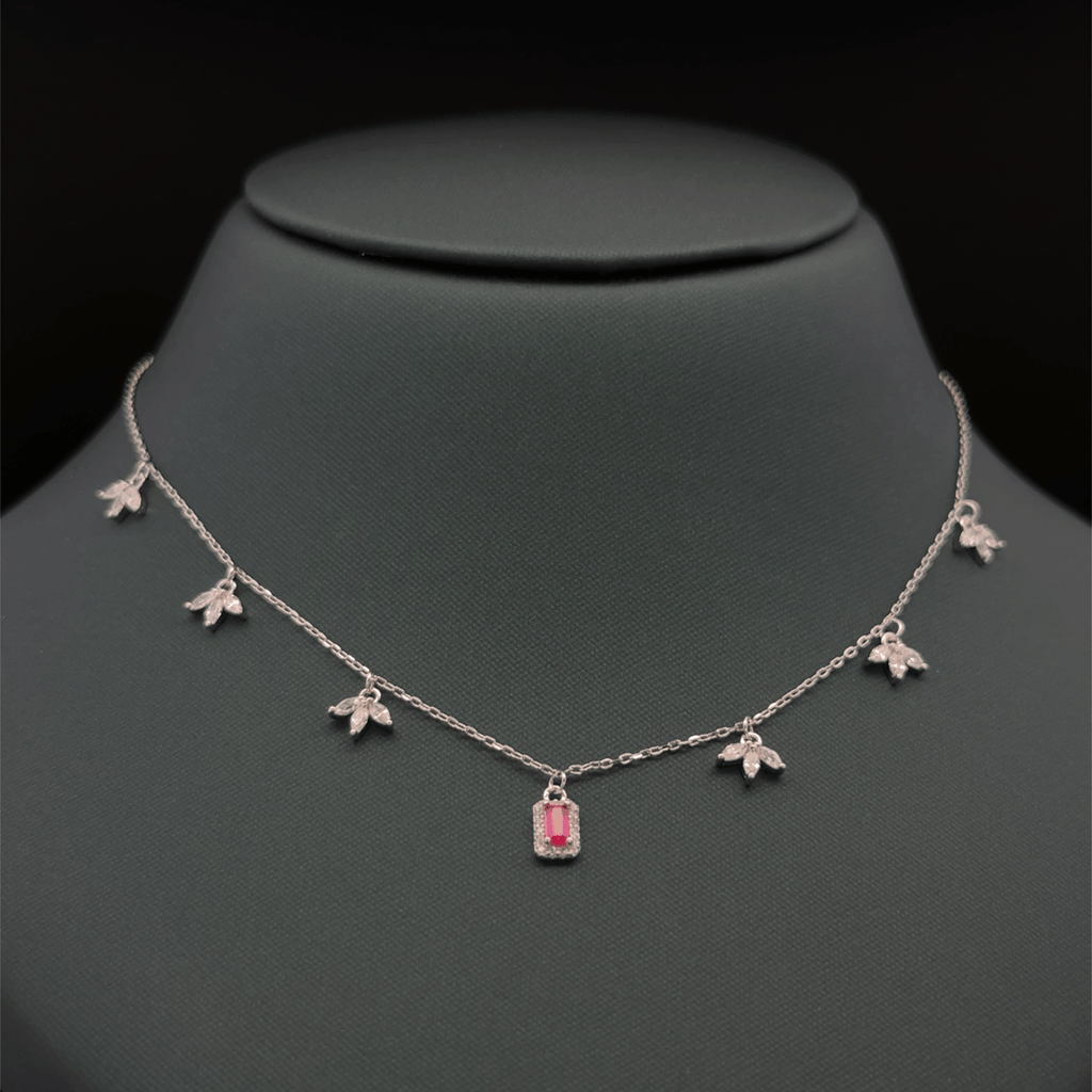 Rectangular pink stone