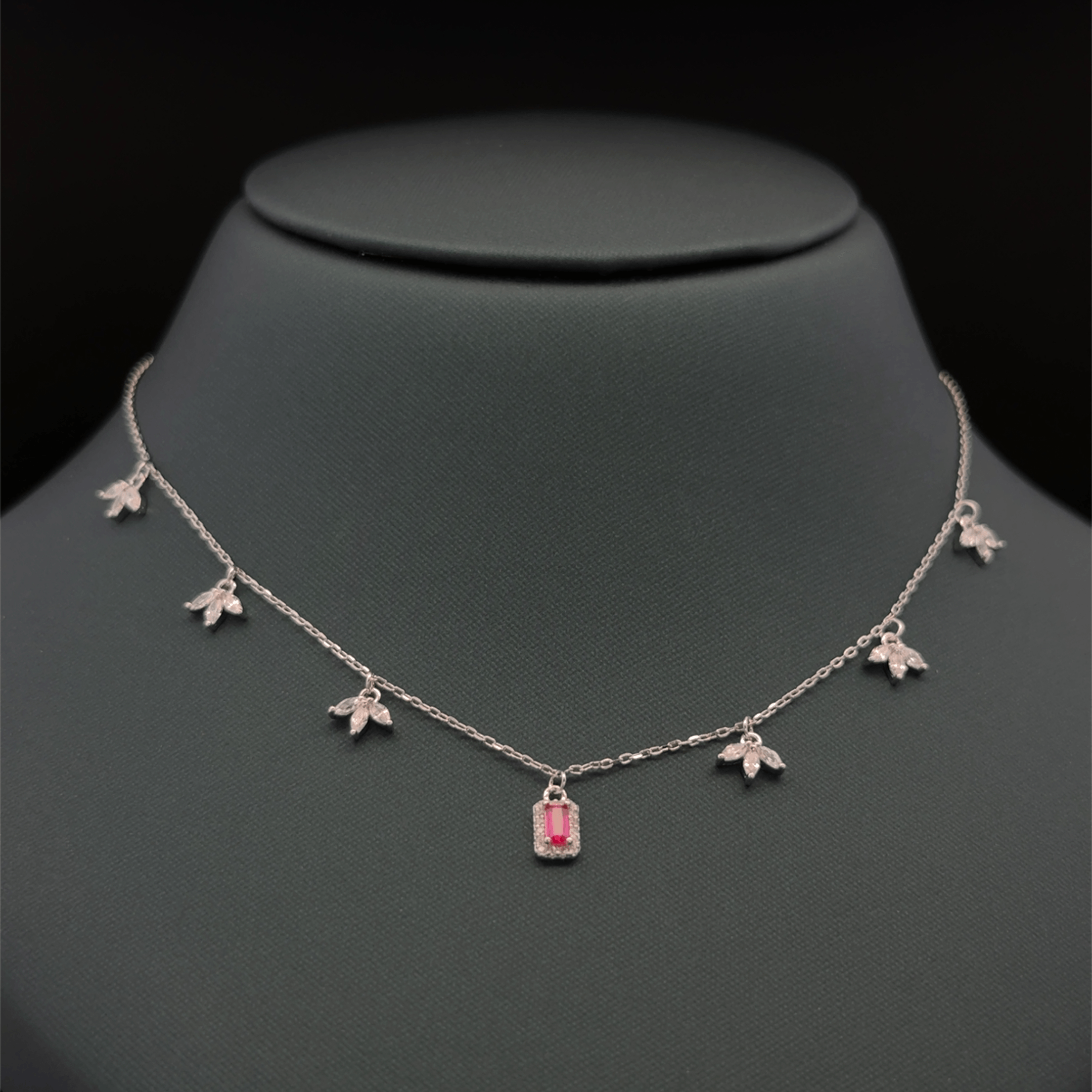 Rectangular pink stone