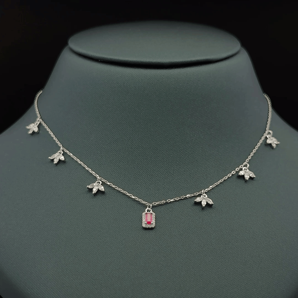 Rectangular pink stone